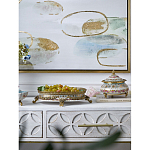 Чаша с цветочным орнаментом на бронзовых ножках Eden Garden варинант исполнения - 2 | Loft Concept в Липецке