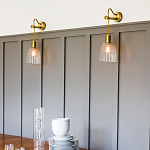 Бра с подвесной лампой на шнуре и ребристым патроном Elstead Lighting варинант исполнения - 2 | Loft Concept в Липецке