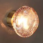 Бра с круглым плафоном из прозрачного стекла с пузырьками воздуха Effervia  варинант исполнения - 5 | Loft Concept в Липецке