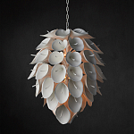 Люстра белая каплевидной формы из цветков лилии White Natural Lines варинант исполнения - 4 | Loft Concept в Липецке