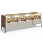 ТВ тумба 2 двери и 2 ящика с подсветкой на рельефном фасаде Warm Industrial варинант исполнения - 5 | Loft Concept в Липецке