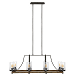 Люстра подвесная с восемью прозрачными стеклянными цилиндрическими плафонами в стиле лофт Feiss варинант исполнения - 5 | Loft Concept в Липецке