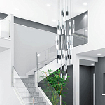 Люстра с прямоугольными плафонами из хрусталя Esme Rectangular Crystal Chrome Chandelier варинант исполнения - 4 | Loft Concept в Липецке