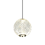 Подвесной светильник с прозрачным рифленым плафоном в форме шара Crystal Globule варинант исполнения - 1 | Loft Concept в Липецке