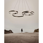 Люстра подвесная светодиодная в виде волнообразной ленты Ribbon Vortex варинант исполнения - 14 | Loft Concept в Липецке