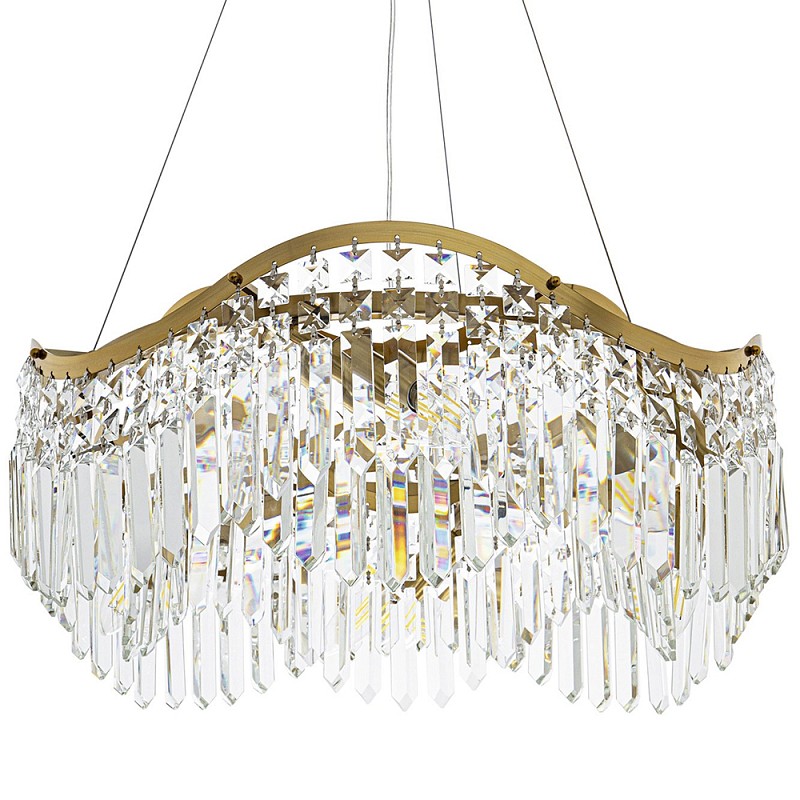 Люстра с подвесками из хрусталя Ludivine Chandelier Золотой Прозрачное Стекло Люстра с подвесками из хрусталя Ludivine Chandelier Золотой Прозрачное Стекло в Липецке | Loft Concept