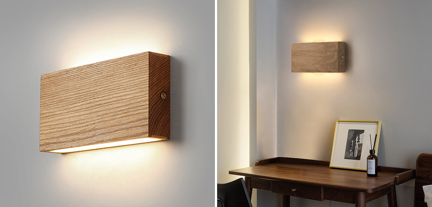 Wall Lamp Retro Square Fixtures Led Up and Down Бра Светлое дерево Wall Lamp Retro Square Fixtures Led Up and Down Бра Светлое дерево - Loft-Concept в Липецке