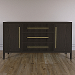 Буфет Primo с тремя ящиками и двумя фасадами Темный орех варинант исполнения - 1 | Loft Concept в Липецке