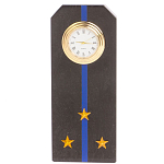 Часы погон подарочные настольные Авиация ВМФ из натурального камня Змеевик Military Clock варинант исполнения - 4 | Loft Concept в Липецке