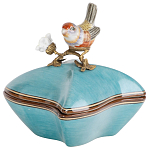 Фарфоровая шкатулка с птицей Eden Garden Blue варинант исполнения - 1 | Loft Concept в Липецке