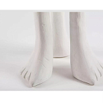 Дизайнерский журнальный стол белый на 3-х ножках в виде ступней African table варинант исполнения - 3 | Loft Concept в Липецке