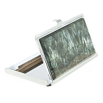 Визитница карманная металлическая с накладкой из натурального камня Серафинит Stone Business Card Holders  варинант исполнения - 2 | Loft Concept в Липецке