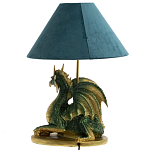 Настольная лампа с абажуром Дракон Green Dragon Синий абажур варинант исполнения - 2 | Loft Concept в Липецке