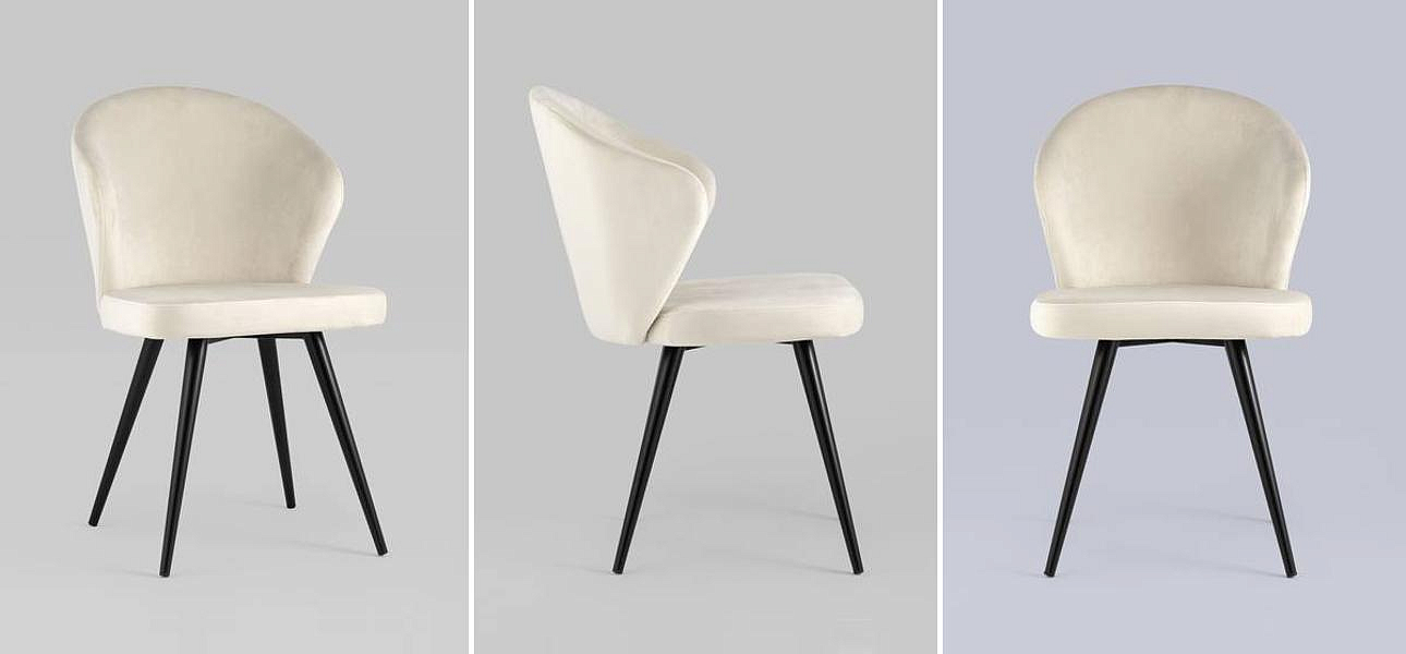Стул Кремовый Бархат Volante Chair Стул Кремовый Бархат Volante Chair - Loft-Concept в Липецке