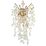 Бра с хрустальными подвесками на металлических ветках Fairytree Light Gold Wall Lamp варинант исполнения - 1 | Loft Concept в Липецке