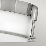 Потолочный светильник для ванных комнат цвета никель с плафоном из опалового стекла и декоративными держателями Hinkley варинант исполнения - 4 | Loft Concept в Липецке