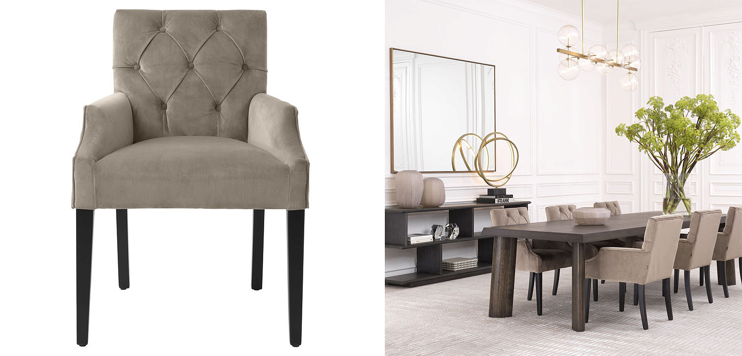 Стул Eichholtz DINING CHAIR ATENA WITH ARM Стул Eichholtz DINING CHAIR ATENA WITH ARM - Loft-Concept в Липецке