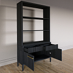 Стеллаж Primo с ящиками Черный дуб  варинант исполнения - 7 | Loft Concept в Липецке