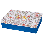 Чайный набор из фарфора синий на 6 персон 12 предметов Flower Porcelain Collection варинант исполнения - 3 | Loft Concept в Липецке