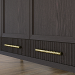 Большой Шкаф Primo Темный орех с 3 дверьми и 3 выдвижными ящиками варинант исполнения - 6 | Loft Concept в Липецке