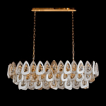 Люстра овальная с многослойными белыми и прозрачными подвесками Character Chandelier варинант исполнения - 3 | Loft Concept в Липецке