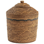 Корзина с крышкой из плетеного ротанга Jumaane Wicker Basket варинант исполнения - 1 | Loft Concept в Липецке
