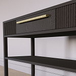 Дизайнерская Консоль с полкой и ящиком Primo Темный орех варинант исполнения - 4 | Loft Concept в Липецке