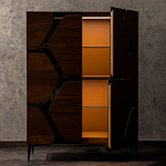 Высокий комод с узором из шпона на фасаде Sahara варинант исполнения - 2 | Loft Concept в Липецке