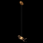 Подвесной светильник с прозрачной стеклянной птичкой Serip Voa варинант исполнения - 5 | Loft Concept в Липецке