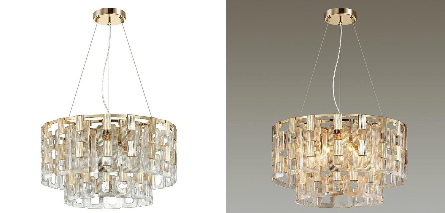 Люстра Ribbed Elements Pendant Round 52 Люстра Ribbed Elements Pendant Round 52 - Loft-Concept в Липецке