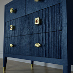 Бельевой Комод с 4 ящиками Elsa Dreams Blue варинант исполнения - 4 | Loft Concept в Липецке