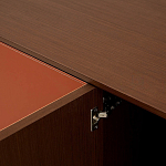 Комод с декором из кожи Orange Leather Chest of Drawers варинант исполнения - 2 | Loft Concept в Липецке