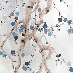 Обои ручная роспись Plum Blossom Hokusai on Tarnished Silver gilded paper варинант исполнения - 2 | Loft Concept в Липецке