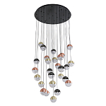 Люстра каскадная с черным круглым основанием 27 подвесов Celestial Waltz варинант исполнения - 2 | Loft Concept в Липецке