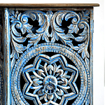 Комод с резным фасадом Blue Carved Chest of Drawers варинант исполнения - 3 | Loft Concept в Липецке