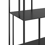 Стеллаж из металла широкий Wide Menzie Metal Rack Black варинант исполнения - 3 | Loft Concept в Липецке