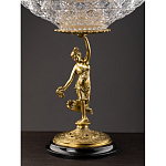 Чаша стеклянная прозрачная на бронзовой подставке с фигуркой девушки Eden Garden варинант исполнения - 6 | Loft Concept в Липецке