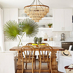 Круглая многоярусная люстра с круглыми деревянными подвесками Wooden Beads Chandelier Cream варинант исполнения - 1 | Loft Concept в Липецке