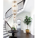 Большая многоярусная люстра с хрустальными подвесками Crystal Art Multi-tiered Gold Chandelier варинант исполнения - 2 | Loft Concept в Липецке