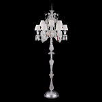 Торшер с 12-ю белыми текстильными абажурами и хрустальными подвесками Lustre Reverie варинант исполнения - 1 | Loft Concept в Липецке