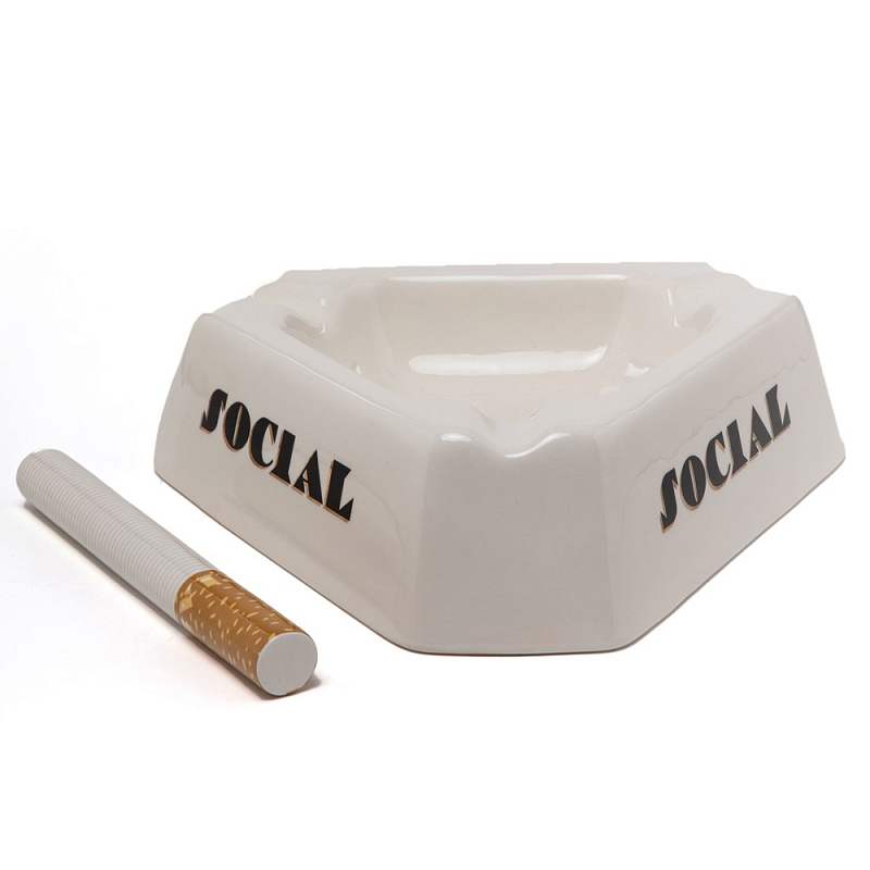 Блюдо Seletti Social Smoker Белый Черный Блюдо Seletti Social Smoker Белый Черный в Липецке | Loft Concept