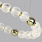 Люстра подвесная кольцевая с прозрачными рифлеными шарообразными плафонами Crystal Globule варинант исполнения - 4 | Loft Concept в Липецке