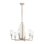  Люстра с прозрачными рифлеными цилиндрическими плафонами Kichler варинант исполнения - 22 | Loft Concept в Липецке