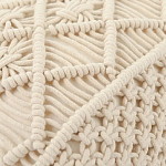 Чехол на подушку с макраме бежевого цвета Macrame варинант исполнения - 2 | Loft Concept в Липецке