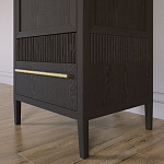 Узкий Шкаф Primo с 2 выдвижными ящиками Темный орех варинант исполнения - 4 | Loft Concept в Липецке