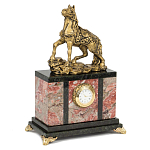 Часы настольные из натурального камня с декором в виде коня Horse Stone Clock варинант исполнения - 4 | Loft Concept в Липецке