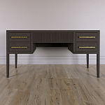 Большой Рабочий стол Primo с 5 выдвижными ящиками Темный орех варинант исполнения - 1 | Loft Concept в Липецке