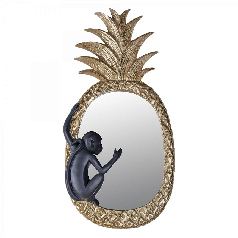 Зеркало Monkey Mirror Золотой Черный Зеркало Monkey Mirror Золотой Черный в Липецке | Loft Concept
