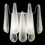 Бра с подвесками из рифленного стекла в форме капель на основании цвета хром Textured Glass варинант исполнения - 1 | Loft Concept в Липецке