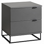 Тумба прикроватная цвета графит с ящиками Strict Lines варинант исполнения - 1 | Loft Concept в Липецке